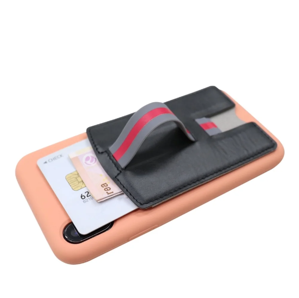 CARI 3-in-1 Phone Wallet w Card Holder, Mobile Stand Black